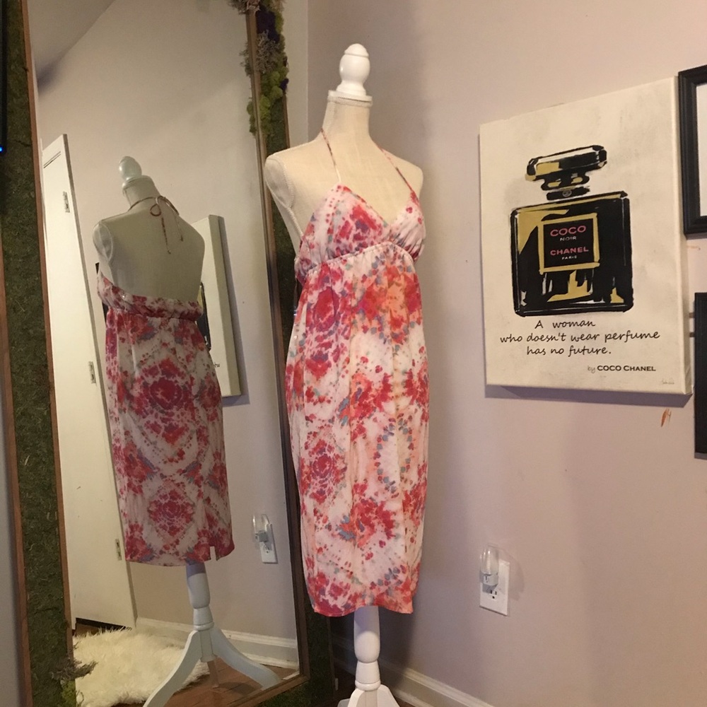 Multicolored dress -pink tone xs